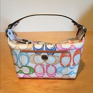 Small white Coach purse